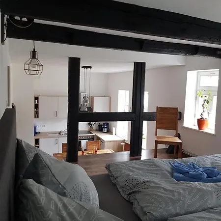 公寓 Kaufmannshof Mit Fachwerkcharme 奎德林堡