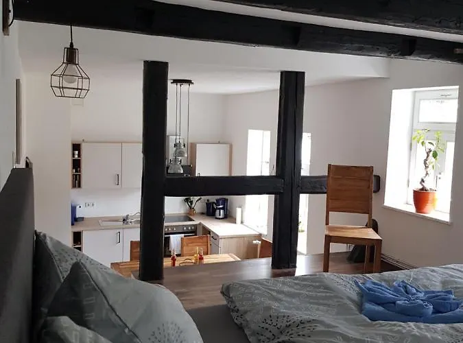 شقة Kaufmannshof Mit Fachwerkcharme كيدلينبورغ